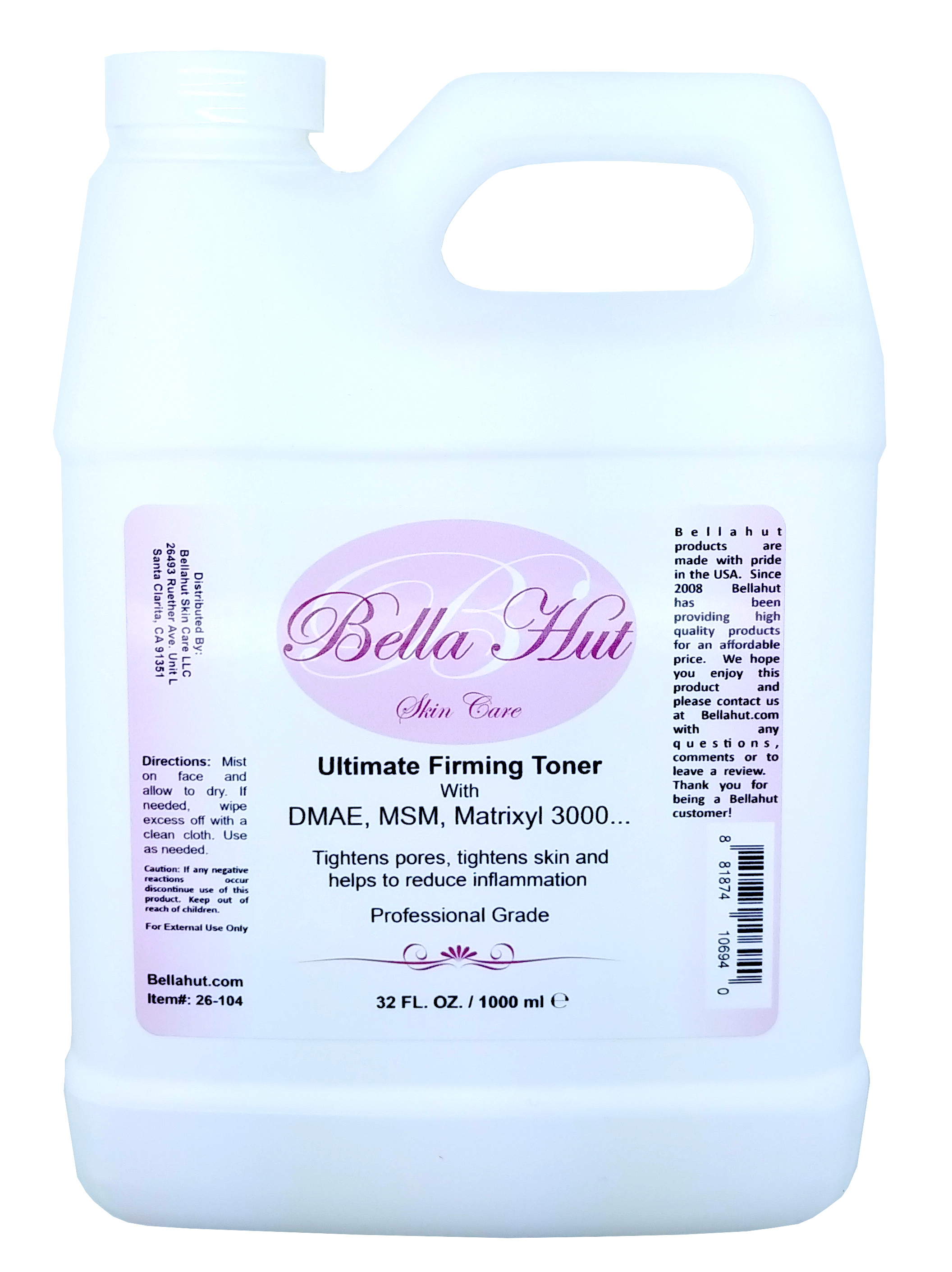 Ultimate DMAE Firming Toner with DMAE, Hyaluronic Acid, Matrixyl 3000, MSM, Aloe extract and Tea Tree essential oil