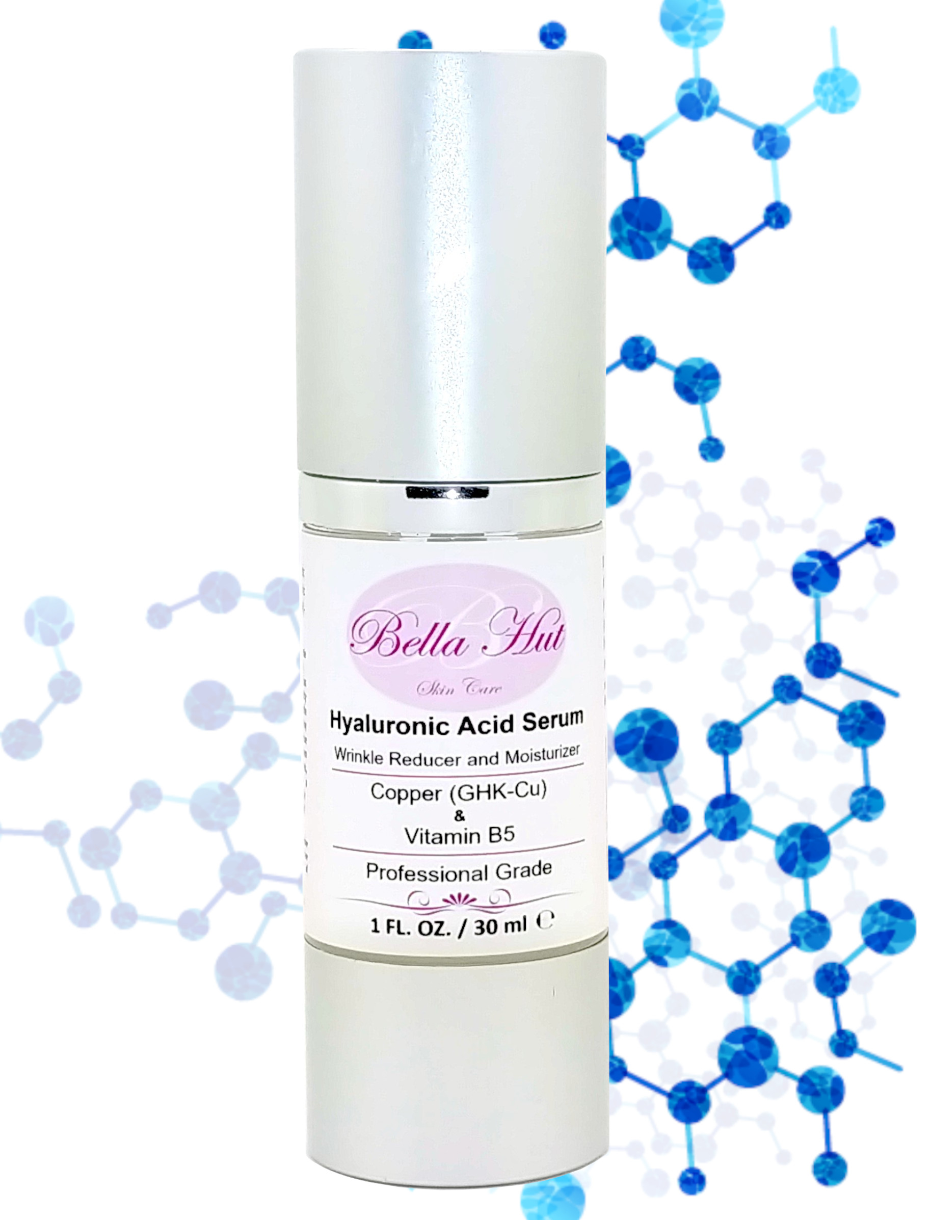 100% Hyaluronic Acid Serum with Copper Peptide GHK-Cu and Vitamin B