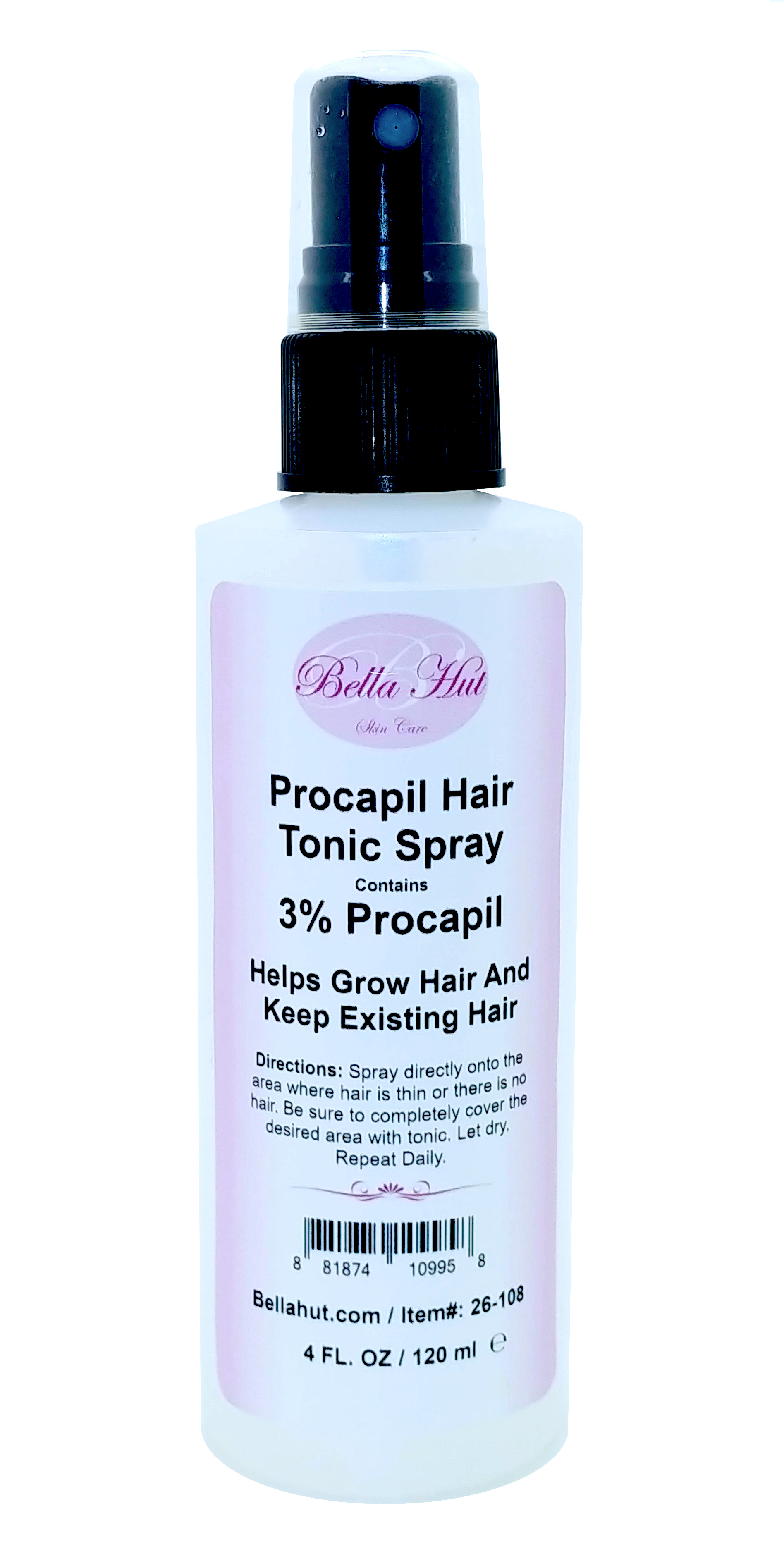 A hair tonic containing procapil to help with the reduction of hair loss and to help regrow hair