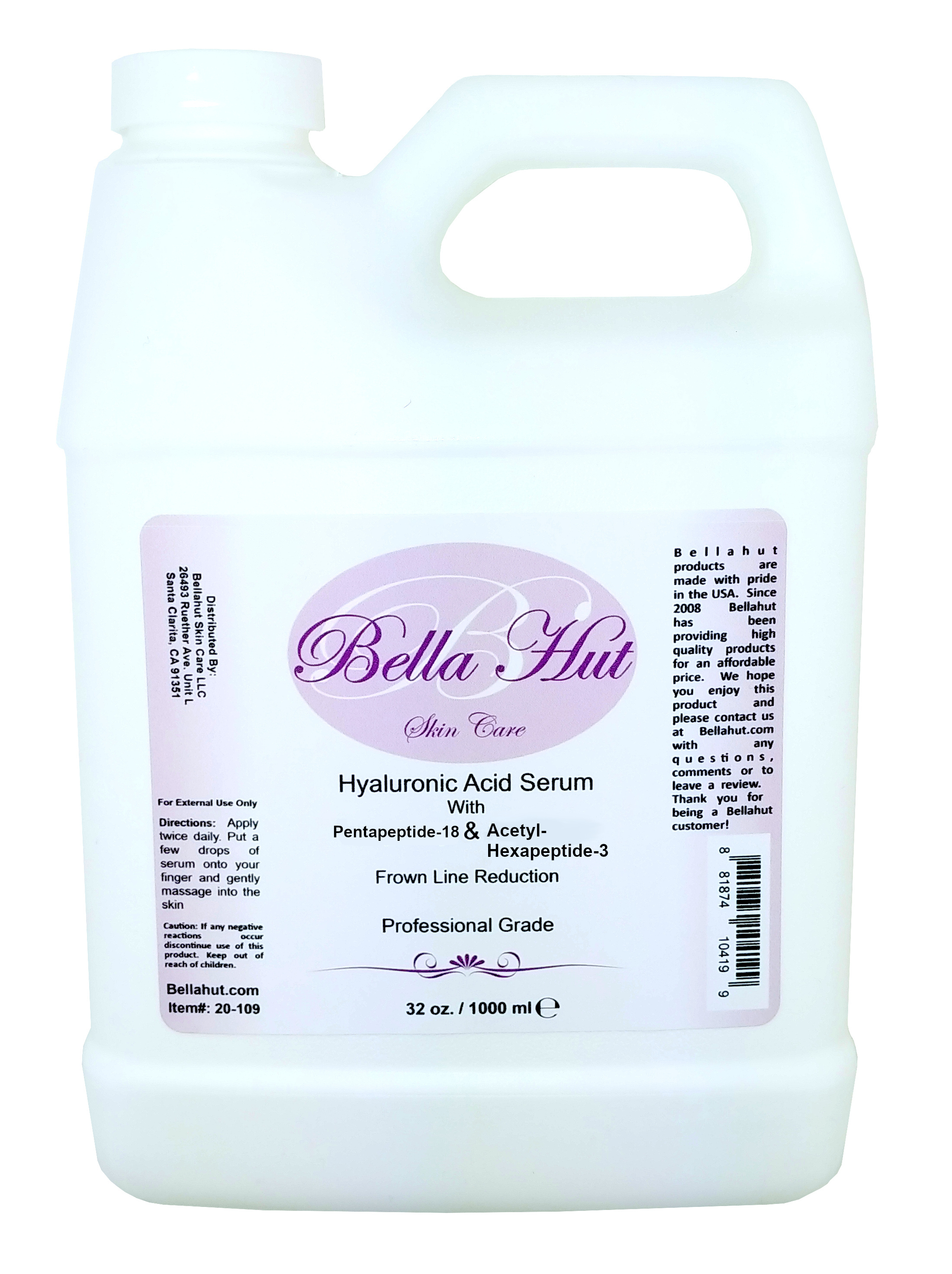 100% Hyaluronic Acid Serum with Pentapeptide-18 and Acetyl hexapeptide-3