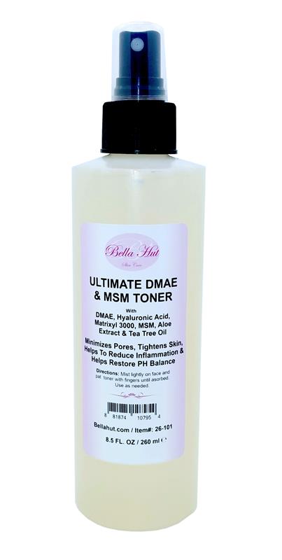 /Ultimate DMAE Firming Toner with DMAE, Hyaluronic Acid, Matrixyl 3000, MSM, Aloe extract and Tea Tree essential oil