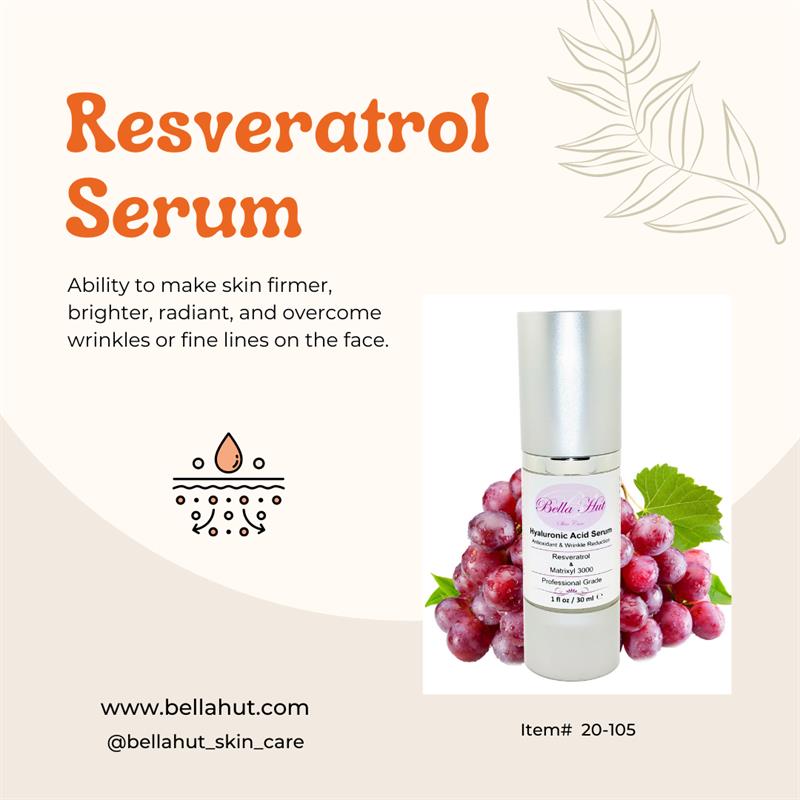 /100% Hyaluronic Acid Serum with Resveratrol Red Wine Polyphenols and Matrixyl 3000