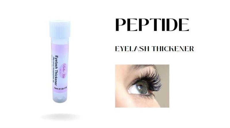 Eyelash thickener peptide additive for mixing cream or serum